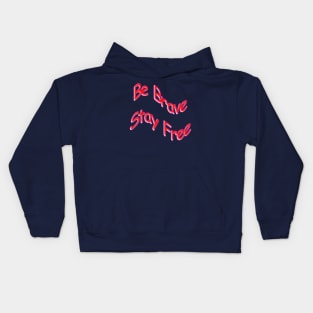 Be Brave Stay Free American Patriot Kids Hoodie